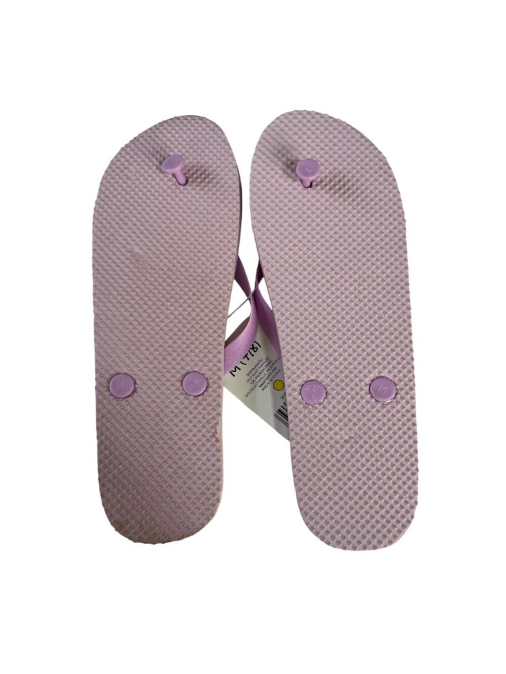 Flip Flops Womens Size‎ Medium 7-8 Pink Tie Dye New Rubber Sandals Beachwear - Picture 2 of 7